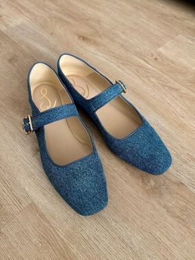 Sam Edelman Mary Jane Denim Flats